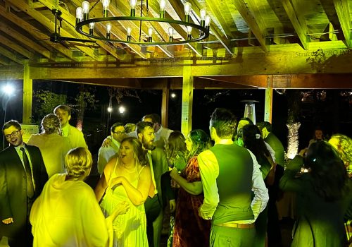 Dancing guests at a wedding reception